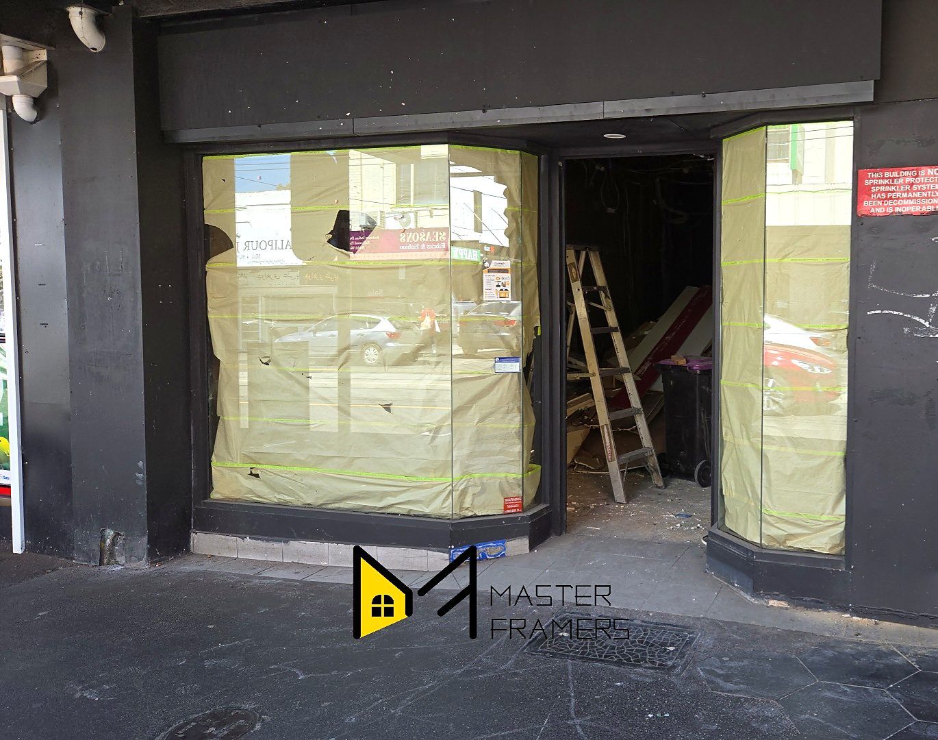 Existing Coburg shopfront before renovation works - Master Framers