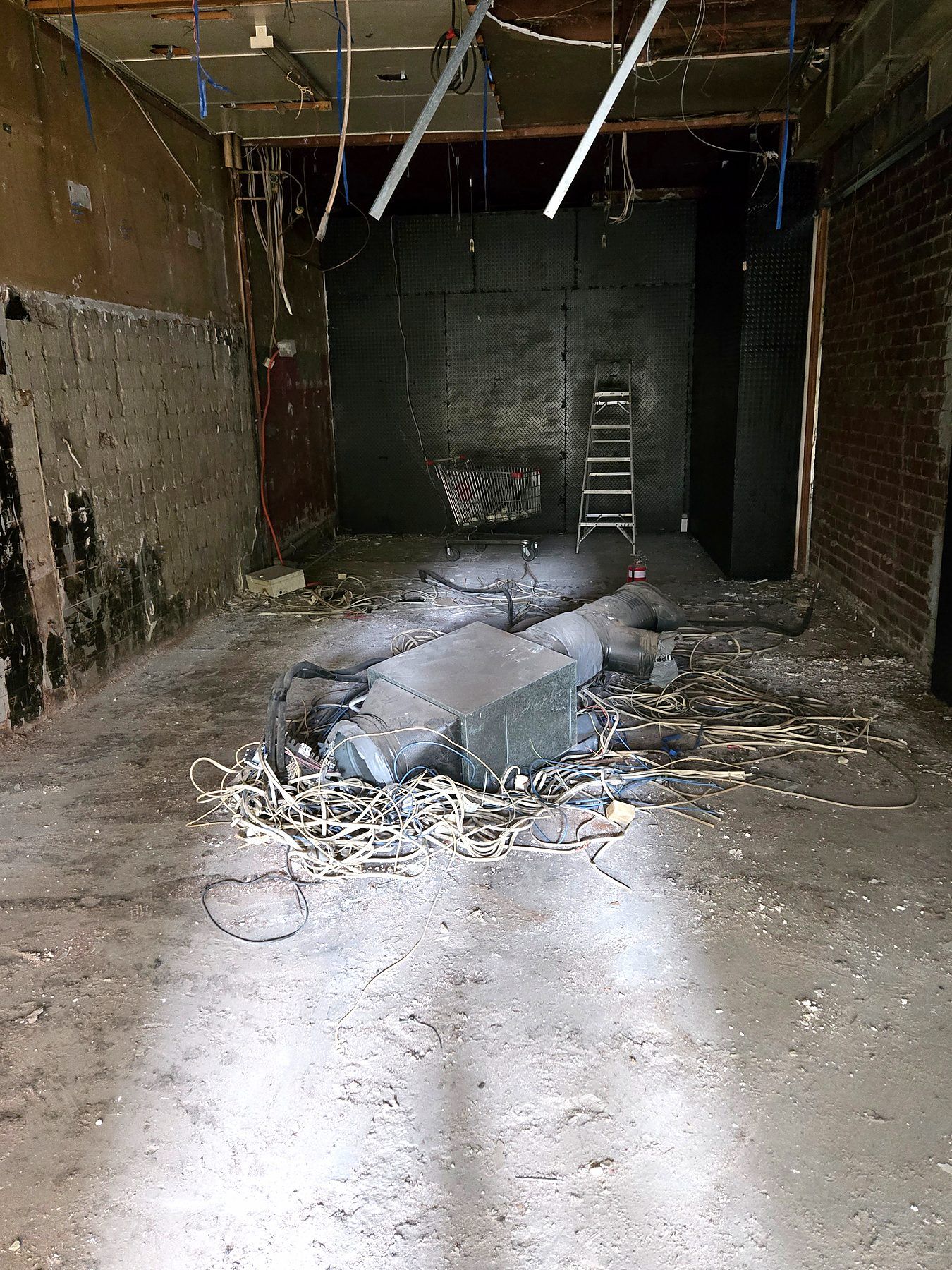 Ceiling and services removal during demolition of a Coburg retail tenancy - Master Framers