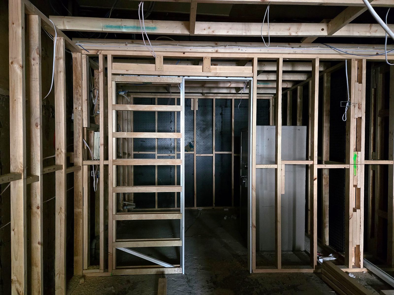Ceiling framing in a Coburg commercial renovation - Master Framers