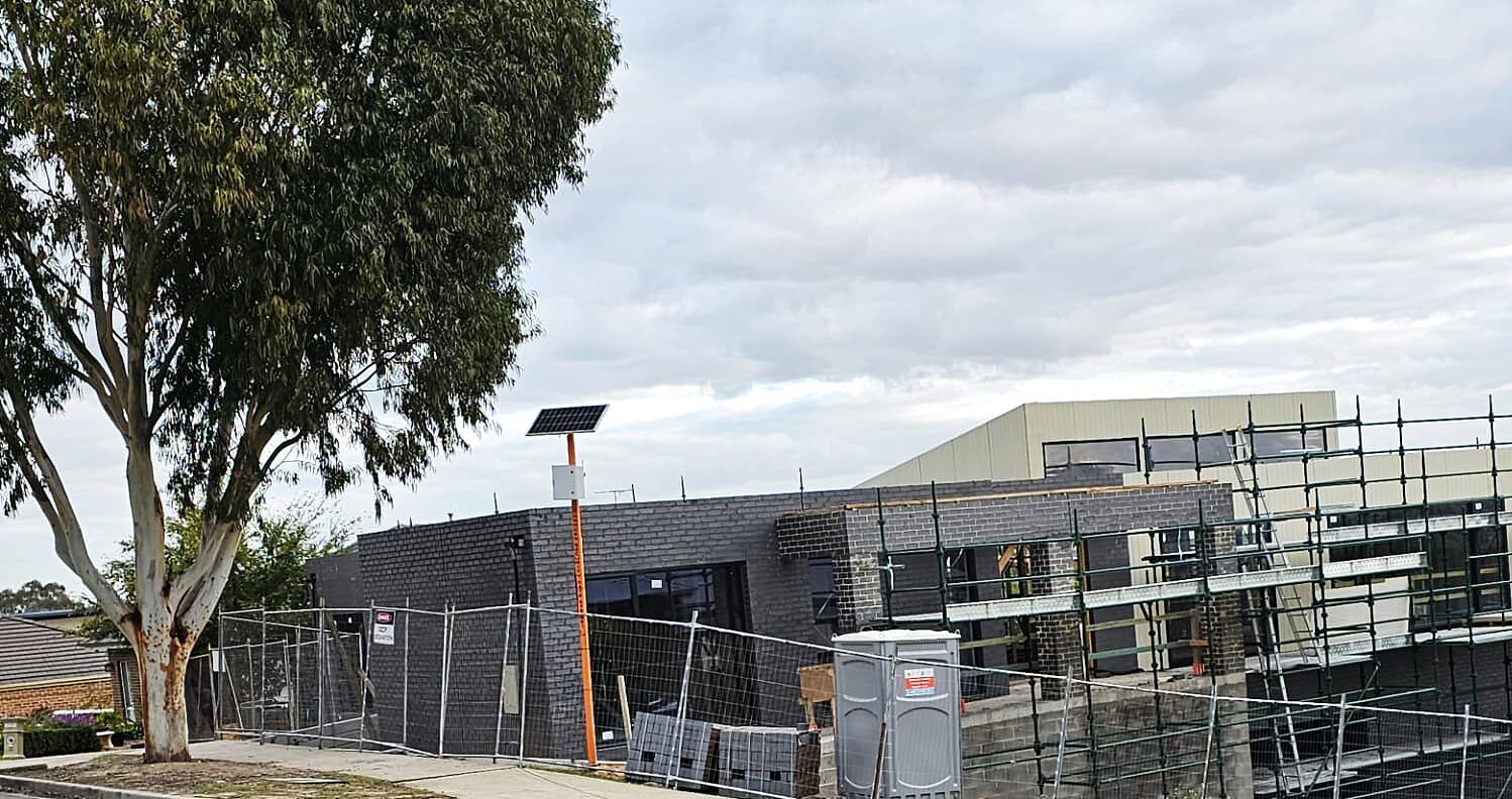 Exterior of a Doreen custom home progressing towards completion - Master Framers