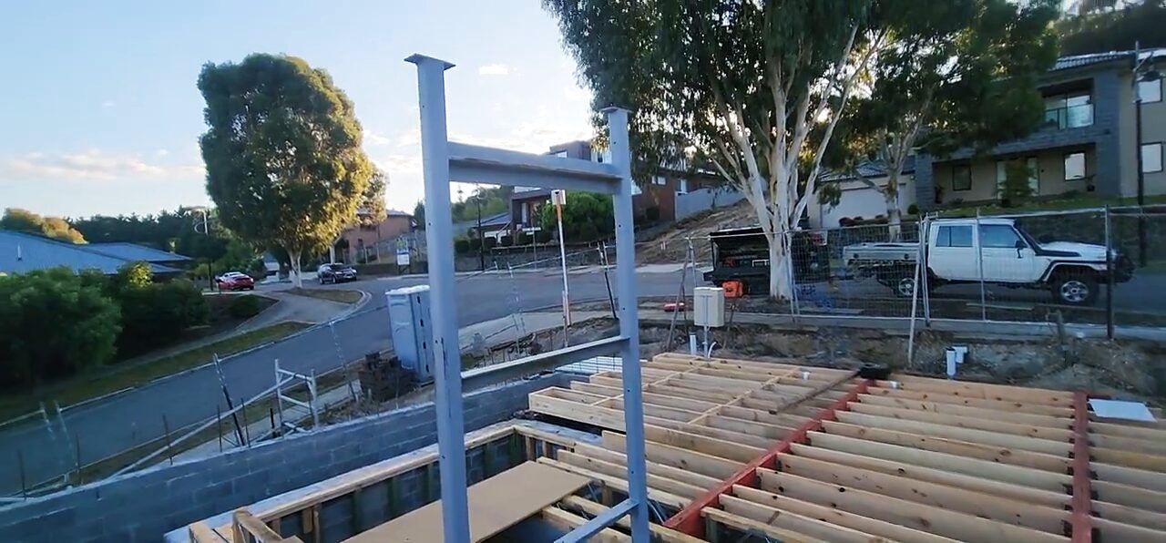 Video thumbnail of structural steel and floor framing at Doreen - Master Framers