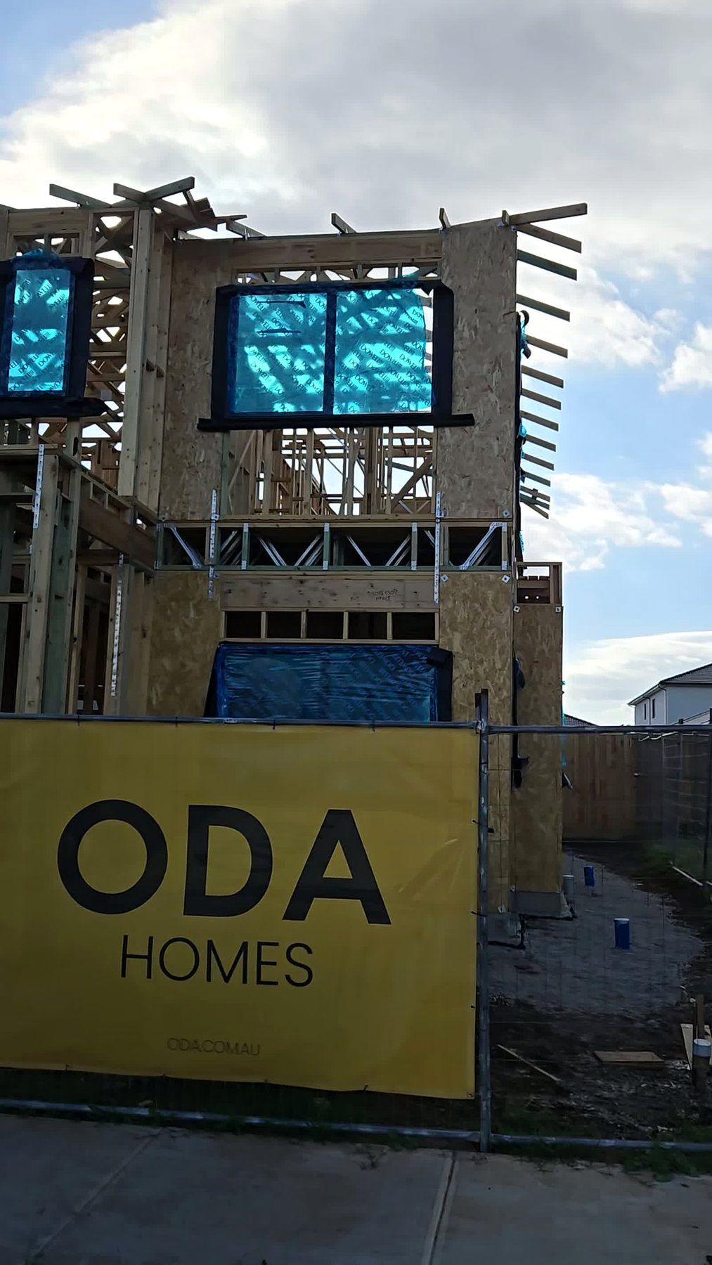Still frame from a walkthrough of a completed double storey timber frame in Melbourne - Master Framers