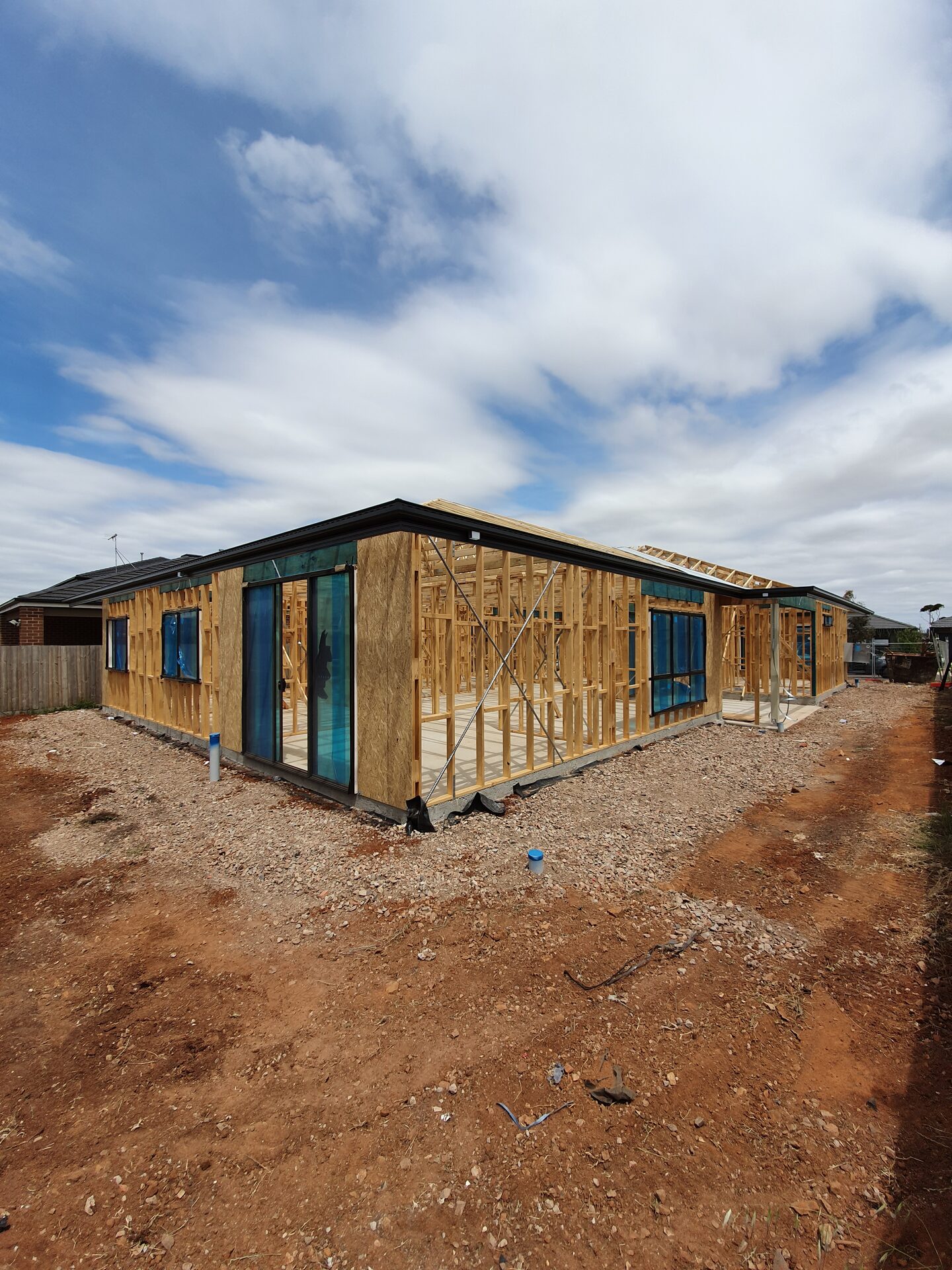 Long Island - Street Frontage Frame - Long Island build carpentry project in Melbourne