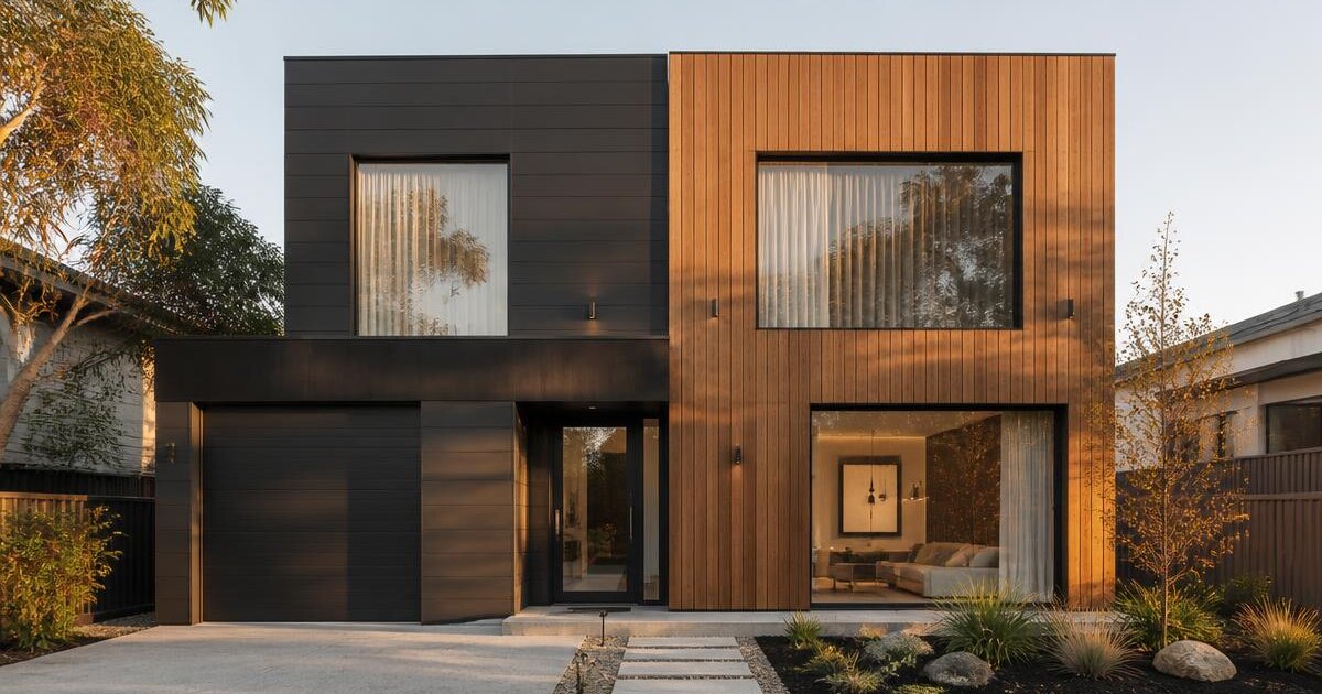 PVC cladding and timber cladding comparison for a modern Melbourne home
